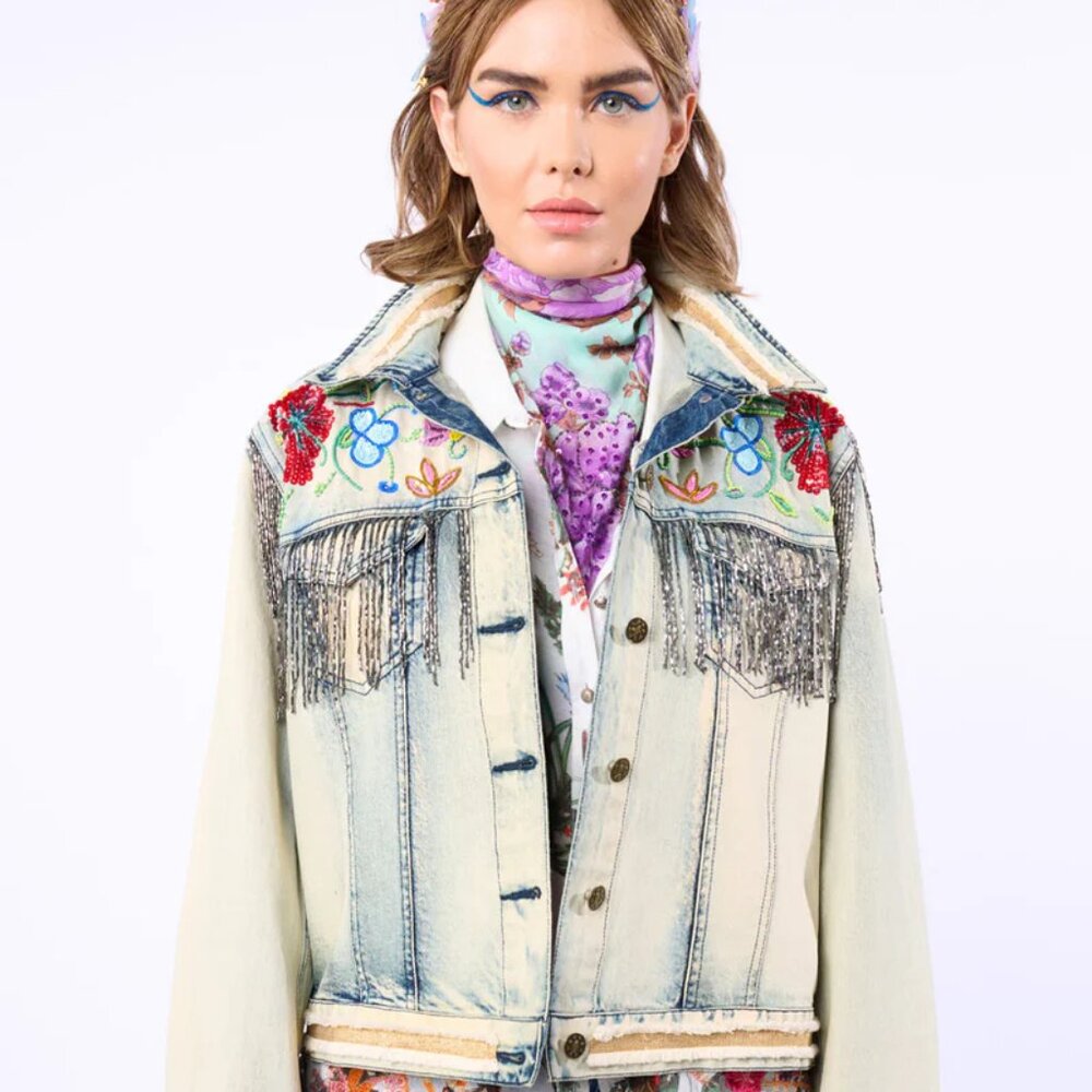 ARATTA Country Queen Embellished Denim Jacket NWT